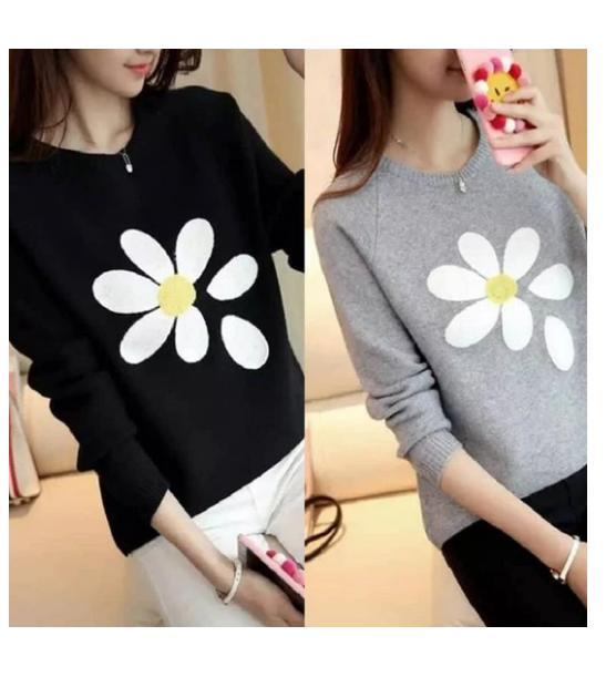 Pack of 2 Flower Drop Printed Sweat Shirts