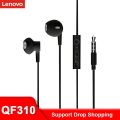 Original QF310 3.5mm Wired Headphones In-Ear Headset Wired Earphones With Mic Volume Control Compatible For All Mobile Phones. 