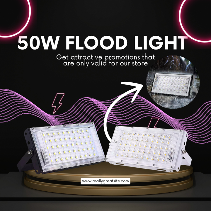 50W LED Flood Light AC 220V Waterproof IP65 Spotlight Floodlight Outdoor Garden Wall Street LED Light, 50 watt flood light water proff for garden , roof , porsche area