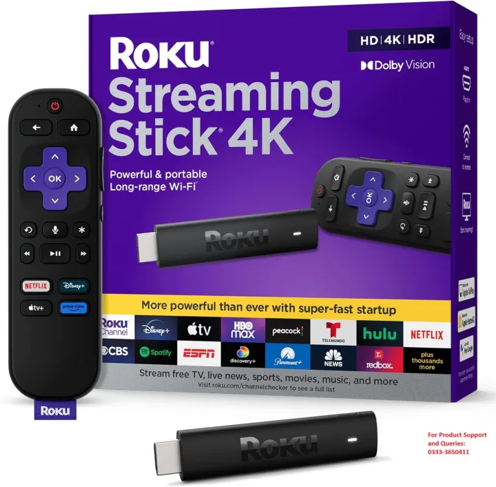 Roku Streaming Stick 4K (with external wifi Antenna) | Daraz.pk