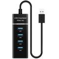 USB 3.0 Hub 4 Ports Extension for Mobile Gaming PC Laptop ~ Super-fast 4 port USB Hub 3.0 Multi Splitter Adapter Extender for Windows / MacBook / Android / PS4 / Phone / Tablet / Computer / Keyboard & Mouse. 