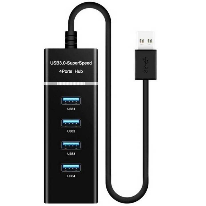 USB 3.0 Hub 4 Ports Extension for Mobile Gaming PC Laptop ~ Super-fast 4 port USB Hub 3.0 Multi Splitter Adapter Extender for Windows / MacBook / Android / PS4 / Phone / Tablet / Computer / Keyboard & Mouse