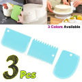 3PCS/Set  Cake Cream Scraper Set Cake Decorating Tools Multifunctional Irregular Teeth Edge Kitchen Baking Tool. 