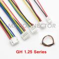 10 PCS JST GH Series 1.25mm Cable Wire Connector 2P 3P 4P 5P 6P 7P 8P GH1.25 with Lock 150MM 28AWG Single End Replace JSTA1257. 