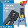 EZ RJ45 Crimp Tool Pass Through Cat5 Cat5E Cat6 Crimping Tool for RJ45/RJ12, CAT5, CAT5E, CAT6 Connectors. 