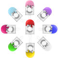 Plastic Portable Eyelash Storage Box Clear Ice Cream Eyelash Packaging Case Lollipop Candy Color Lash Storage Container Boxes. 