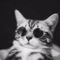 Dog Puppy Cats Fashion Cool Glasses Round Sunglasses Eyewear Pet Photo Props. 
