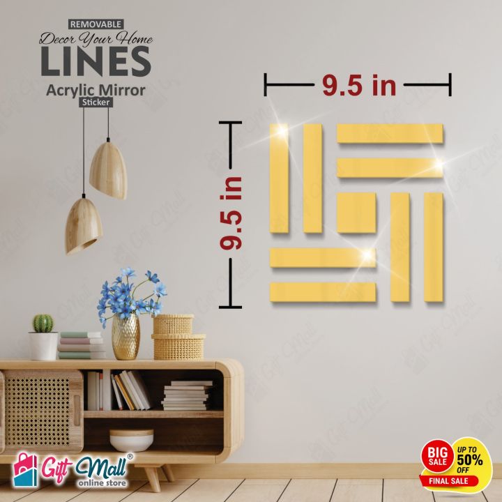 Golden%20LINES%20Acrylic%20Mirror%203D%20Wall%20Panels%20%20Art%20For%20Living%20Room,%20Bedroom%20and%20Bathroom%20-%20Gift%20Mall%20-%20Image%205