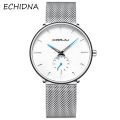 CRRJU Men Round Dial Alloy Band No Numbers Analog Quartz Wrist Watch. 