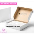 Pack of 50 Hard Packing Boxes For Courier Products Gift - Hard White Boxes. 