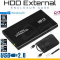 USB 2.0 External 2.5-inch SATA HDD Enclosure Case For Laptop HDD Case - Black. 