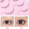 5Pairs Lower Eyelashes Pack Natural Manga Under Eye Lashes Soft Lower Eyelashes Handmade Bottom Lashes Makeup Tools. 