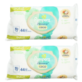 2 Packs of Pampers Harmonie Coco Plastic-Free Baby Wipes (88 Wipes) – Enriched with Coconut Oil for Gentle, Moisturizing Care. 