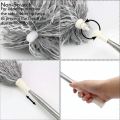 Extendable Microfiber Duster with Extra-Long 100 inches Flexible Pole - Reusable & Washable Dust Removal Brush for Ceiling Fans, High Ceiling, Blinds, Furniture & Cars Furniture,  Dust Removal Tool Bendable Head Design Stainless Steel Pole. 