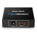 SOWTECH 1X2 HDMI Splitter Version 1.4 Full HD 1080P Powered HDMI Splitter 1 in 2 Out Support 3D for Duplicated_/Mirror Dual Monitor. 