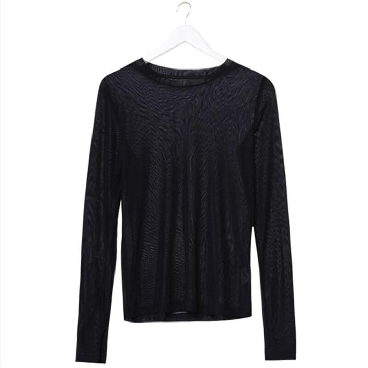 Neon Shirt For Women Long Sleeve Stand Collar Sheer Top Yellow Gold Mesh Blouse  Party Club Streetwear Hip Hop Women Tops