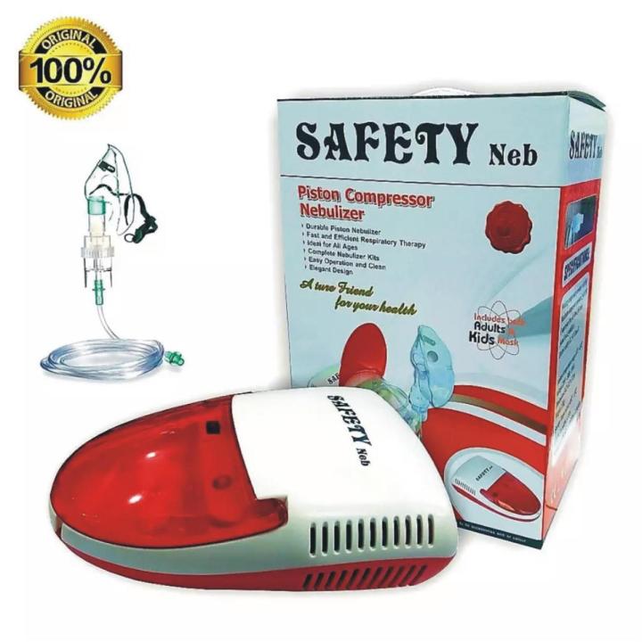 Safety Nebulizer for Quick Relief- White & Red