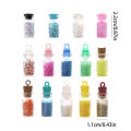 10pcs Clear Drift Bottle Glass Jars DIY Decoration Nail Art Containers Mini Message Vials Ornaments Rainbow Wishing Bottle. 