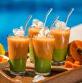 Techmanistan Set of 4 - Reusable Glass Straws With Cleaning Brush, Glass Drinking Straws. 