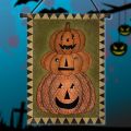daily tools 12.5" x 18" Halloween Garden Flag Primitive Jack o'Lanterns. 
