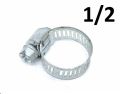 Steel Fuel Hose Clamps Pipe Clips - Half Inch - Pack of 4. 