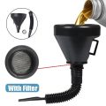 Engine Refueling Funnel with Filter for Car Truck Motorcycle Oil Gasoline Filling Strainer Telescopic Catheter Funnels Tool. 