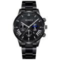 【Can last for 10 years】 Fashion Business Dashboard Calendar Fake Three-Eye Quartz Watch Roman Men's Watch   Luxury Watch. 