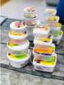 Set of 4 Premium Quality Plastic Kitchen Storage Containers Food Organizer Airtight Food Box Set for Freshness. 
