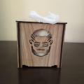 Laser Cut Tissue Box, Roll Tissue Holder, Dressing and Kids Table, Beautiful Home Décor, Beige Color, Smart Man. 