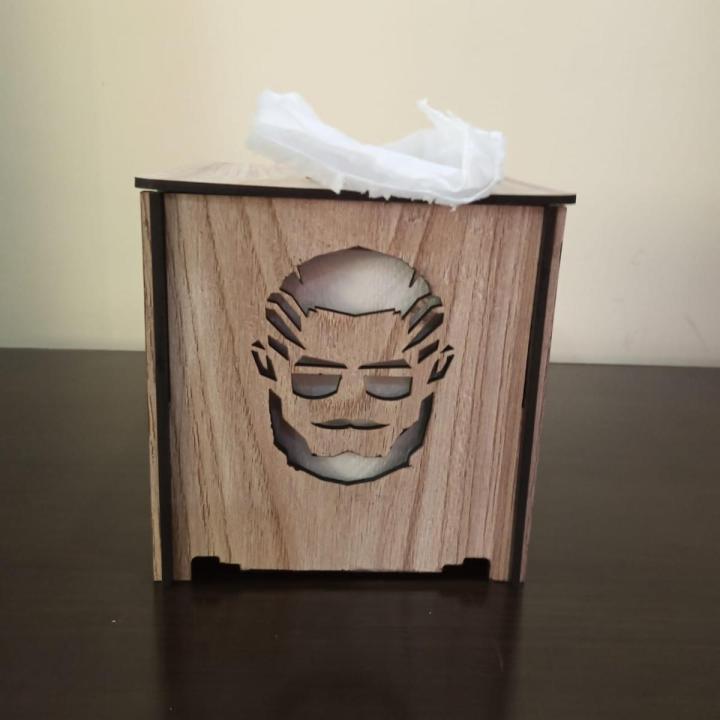 Laser Cut Tissue Box, Roll Tissue Holder, Dressing and Kids Table, Beautiful Home Décor, Beige Color, Smart Man