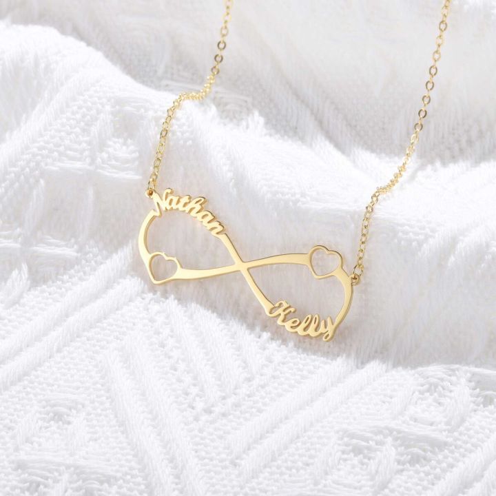 Infinity Love Necklace with couple Names Best For Gift