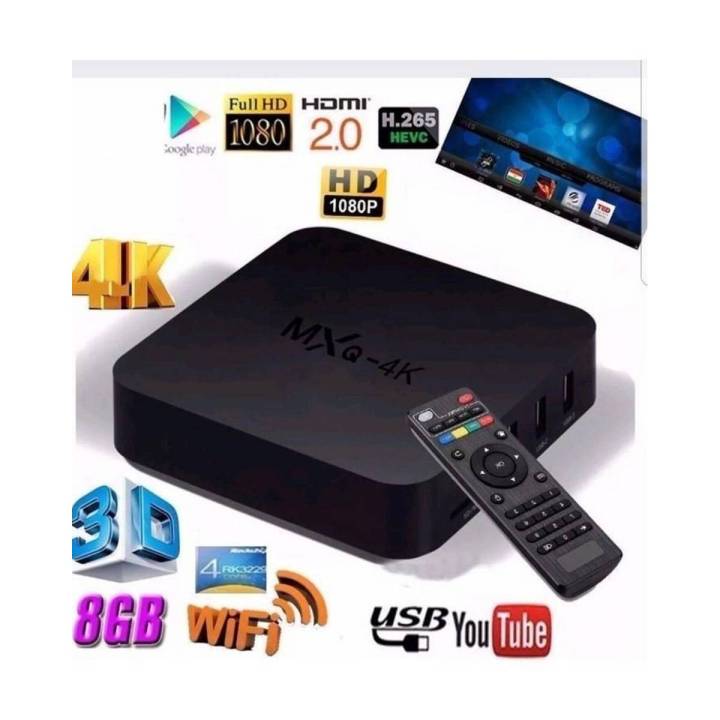 SMART BOX MXQ 4K QUAD CORE 1G+8G / Android TV Box HD 1080 (1GB + 8GB)