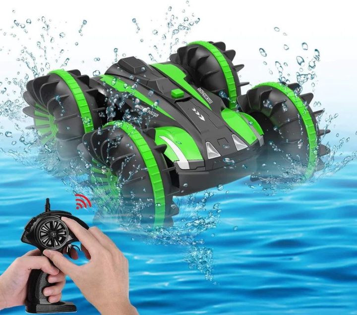 Amphibious%20RC%20Stunt%20Car%202.4Ghz%20-%204WD%20Water%20and%20Land%20Remote%20Control%20Boat%20Truck%20Monster%20Double%20Sided%20Rotate,%20360%20Degree%20Spinning%20and%20Flips%20Land%20Wateproof%20elecrtric%20Car%20Toy%20for%20Boys%20&%20Girls(Green)%20-%20Image%208