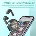 Original TWS Wireless Bluetooth 5.3 Headphones | Earbuds with Transparent Cover | Noise Reduction Stereo Earbuds Handsfree Call Headset with Mic and Charging Box. 