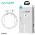 JOYROOM-EW01 3.5MM Wired Series Half In-Ear Wired Earphones White. 