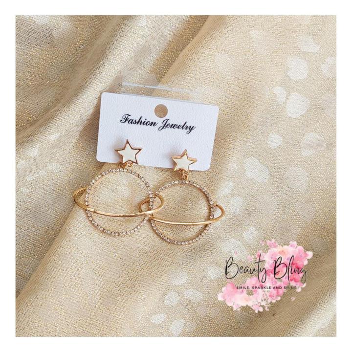 Earrings for girls | fashion jewellery for girls | earth star shape cute earrings | trendy korean style jewellery