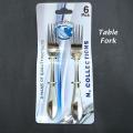 6 Pcs Stainless Steel Table Fork. 