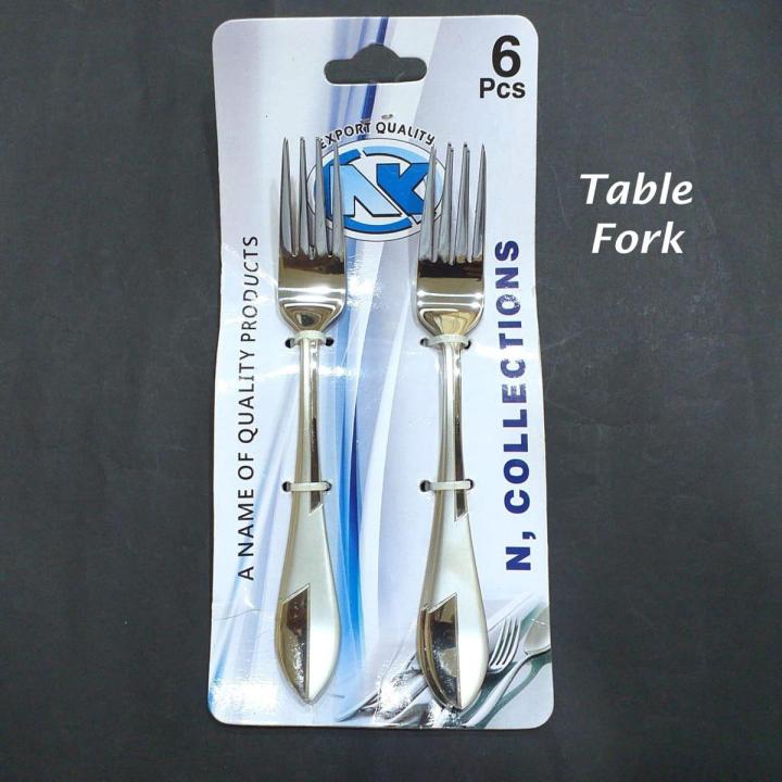 6 Pcs Stainless Steel Table Fork
