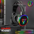 G607 BLACK Gaming Headphones with Rgb led light 7.1 USB. 