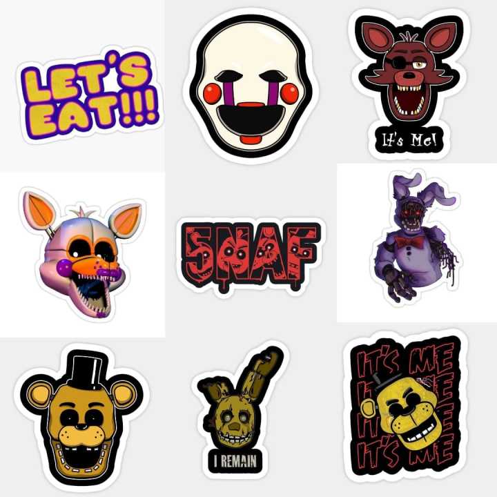 25pcs%20FIVE%20NIGHTS%20AT%20FREDDY's%20sticker%20pack%20fnaf%20stickers%20gameplay%20gaming%20gamer%20freddy%20fazbear%20pizzeria%20horror%20game%20kids%20stickers%20-%20Image%204