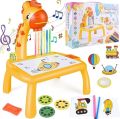  Drawing Projector Table for Kids, Trace and Draw, Drawing Board Giraffe with Light & Music, Child Smart Projector Sketcher Erasable Doodle Board Educational Toys for 3+ Girls Boys Toddlers. 
