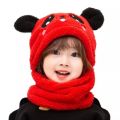 Beanie Cap Neck Warmer Beanie| Wool Caps For Kids Winter Thicken Warm Kids Hat Scarf All-in-one  color Fleece Boys Girls Cap Beanie Cute Cartoon Panda Toddler Children Hat Bonnet. 
