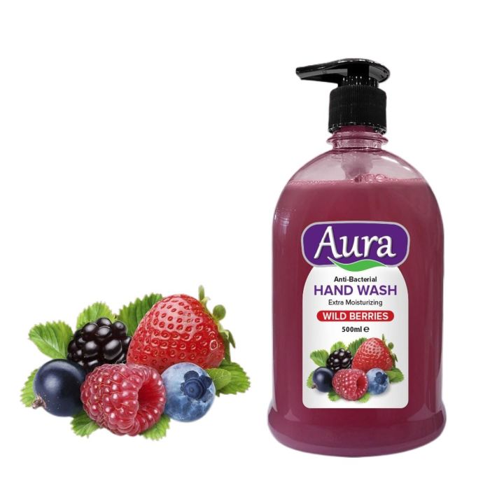 Clearex Pakistan - Aura Anti-Bacterial Liquid Handwash Wild Berries 500ML