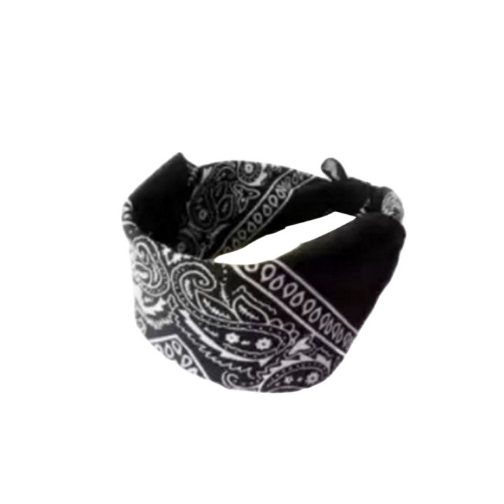 Printed%20Headband/Bandana%20Black%20(Free%20Gift%20Black%20Mask)%20-%20Image%202