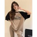 [T-shirt Oversize] (150kg Could Wear) Korean KOL Summer Oversize Women Short Sleeve Plus Size T Shirt Fashion Loose Print Oversize Tops. 