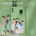 UCUC for iPhone X XS Back Cover Famous Korean Boy Group BTS Thin Soft Luxury Square Liquid Silicone Phone Case. 