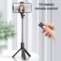 Extendable Selfie Stick with Detachable Bluetooth Wireless Remote Phone Holder Compatible with All Smartphones Bluetooth Selfie Stick, 3 in 1 Multifunctional Selfie Stick Tripod Stand. 