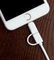 Rock Space 2 in 1 Data Cable Lightning + Micro (WHITE) and (black). 