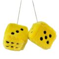 Furry Car Dice Ornament Trendy Decorative Fluffy Rearview Mirror Dice Soft Spotty Fluffy Dice For Car Accessory Vehicle. 