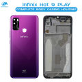 Infinix Hot 9 Play Housing Middle Frame With Side Button and Camera Lens Complete Body Casing Replacement For Hot 9 Play - Purple. 